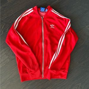 Red Adidas Track Jacket Size M